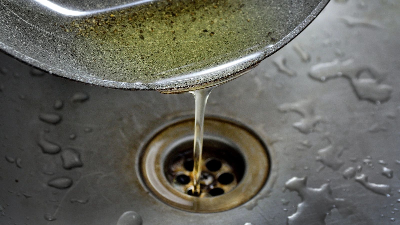 Improper disposal of cooking oils